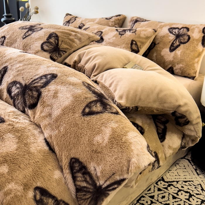 91家纺网 家纺一手货源 找家纺 （总）倾慕家纺 2025新款高克重兔毛绒保暖单被套