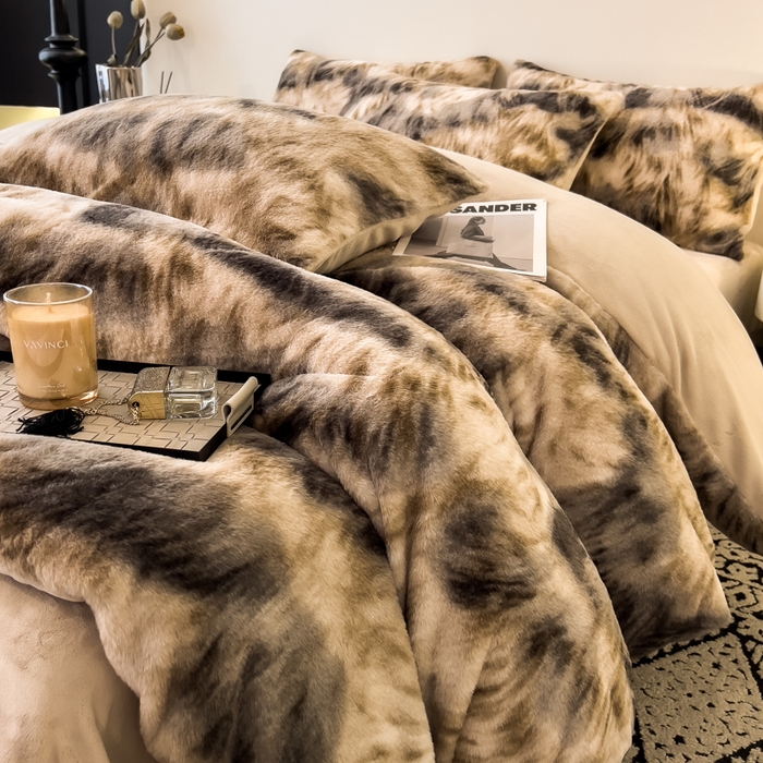 91家纺网 家纺一手货源 找家纺 倾慕家纺 2026新款高克重兔毛绒保暖单被套 绒韵