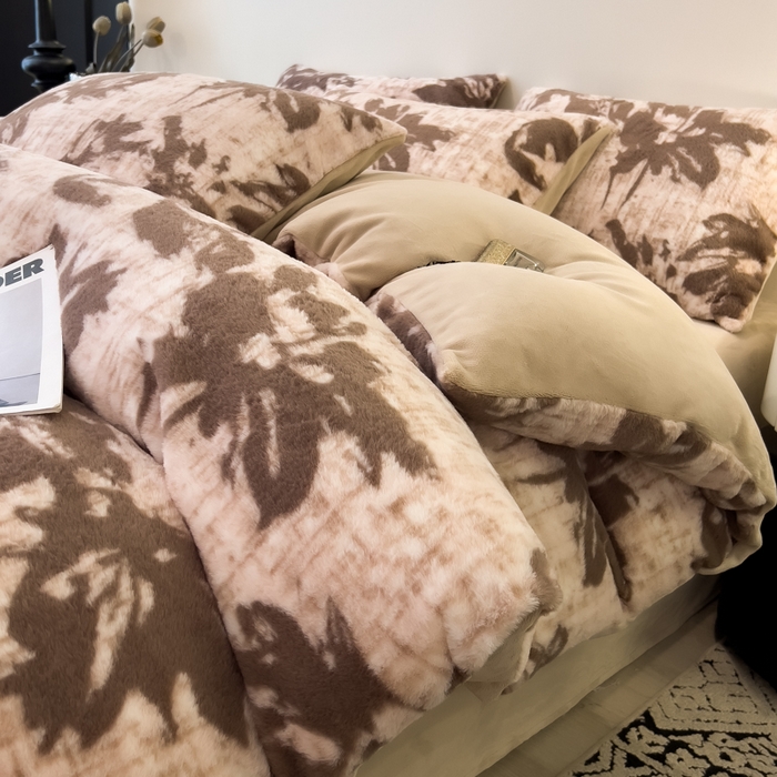 91家纺网 家纺一手货源 找家纺 （总）倾慕家纺 2025新款高克重兔毛绒保暖单被套