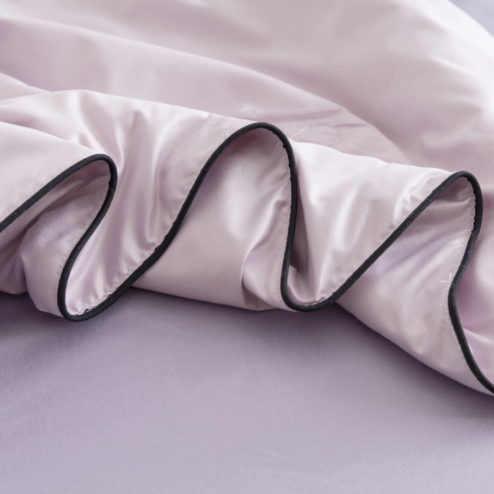 91家纺网 家纺一手货源 找家纺 汣沐生活 2025新款水洗真丝夏被夏被四件套 水雾紫+黛紫