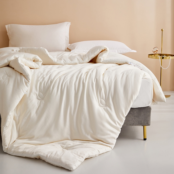 91家纺网 家纺一手货源 找家纺 （总）纪梵茜 2025新款A类蚕蛹蛋白大豆纤维被芯 高端提花加厚冬被春秋被子四季通用