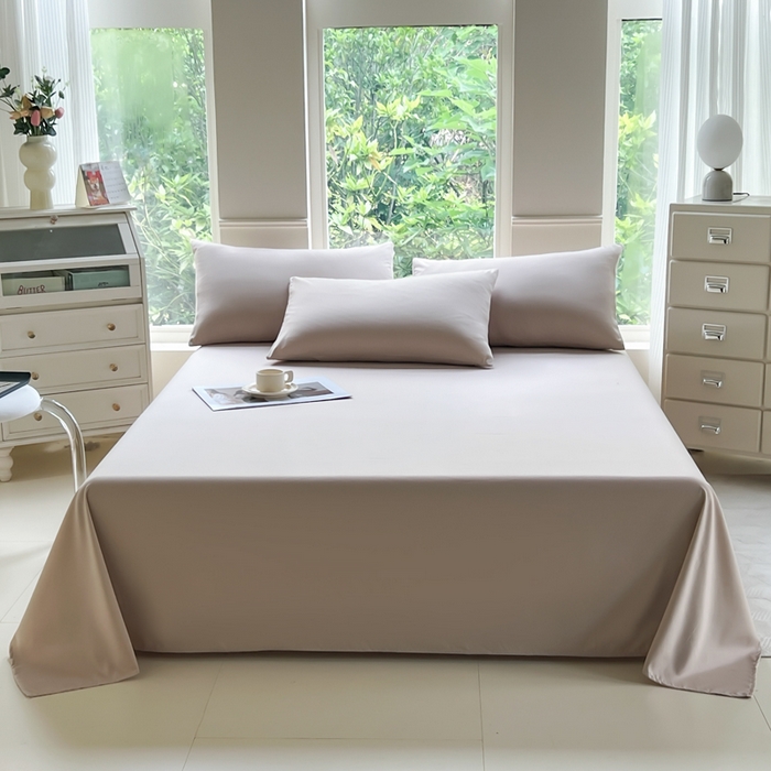 91家纺网 家纺一手货源 找家纺 汣沐生活 2025新款A类亲肤柔软床单 咖啡