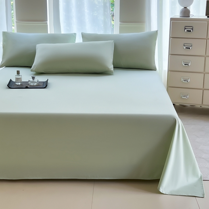 91家纺网 家纺一手货源 找家纺 汣沐生活 2025新款A类亲肤柔软床单 绿
