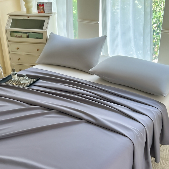 91家纺网 家纺一手货源 找家纺 汣沐生活 2025新款A类亲肤柔软床单 深灰