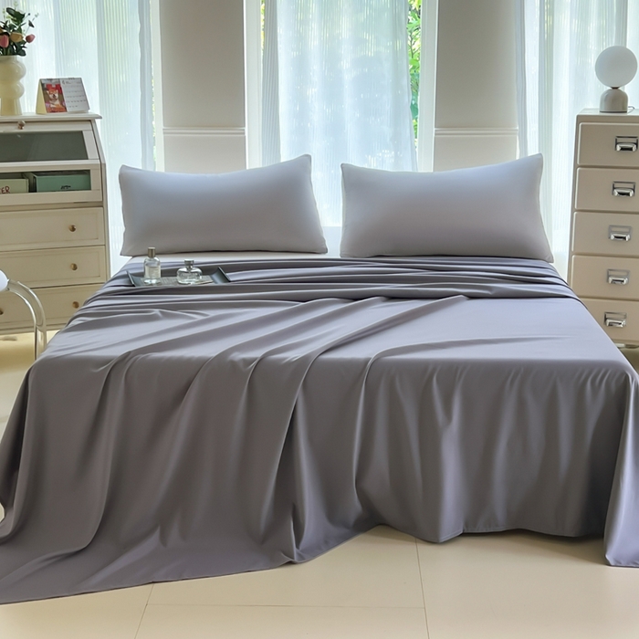 汣沐生活 2025新款A类亲肤柔软床单 深灰