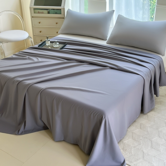 91家纺网 家纺一手货源 找家纺 汣沐生活 2025新款A类亲肤柔软床单 深灰