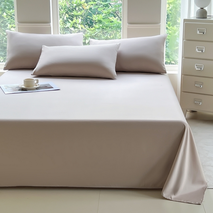 91家纺网 家纺一手货源 找家纺 汣沐生活 2025新款A类亲肤柔软床单 咖啡