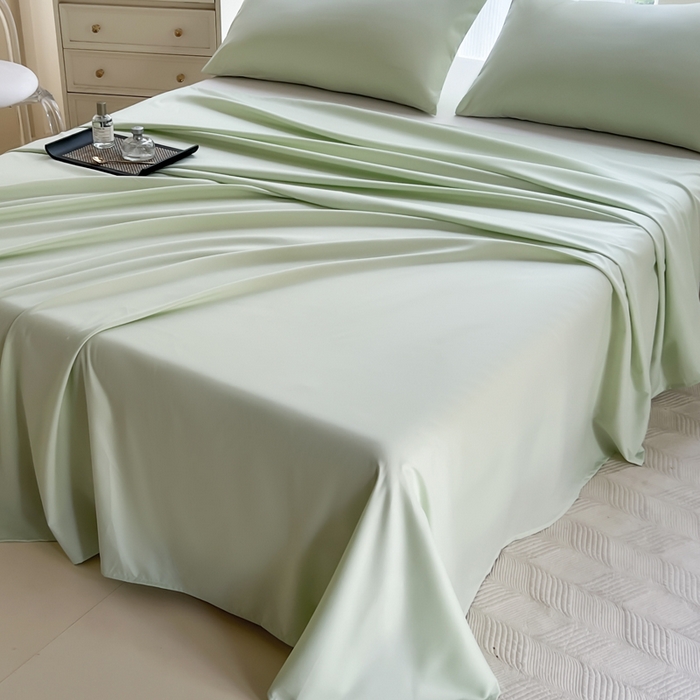 91家纺网 家纺一手货源 找家纺 汣沐生活 2025新款A类亲肤柔软床单 绿