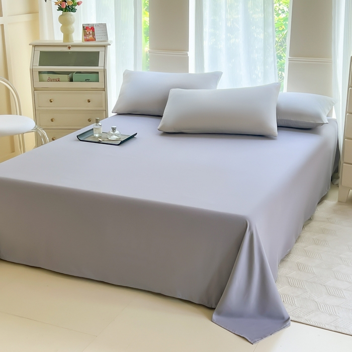 91家纺网 家纺一手货源 找家纺 汣沐生活 2025新款A类亲肤柔软床单 浅灰