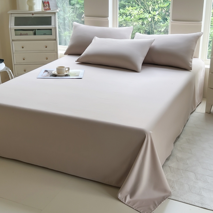 91家纺网 家纺一手货源 找家纺 汣沐生活 2025新款A类亲肤柔软床单 咖啡