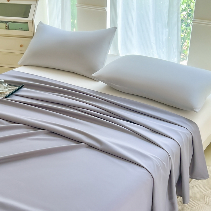 91家纺网 家纺一手货源 找家纺 汣沐生活 2025新款A类亲肤柔软床单 浅灰