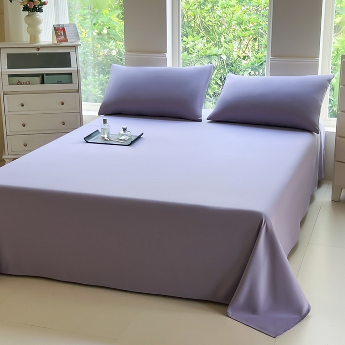 91家纺网 家纺一手货源 找家纺 汣沐生活 2025新款A类亲肤柔软床单 紫