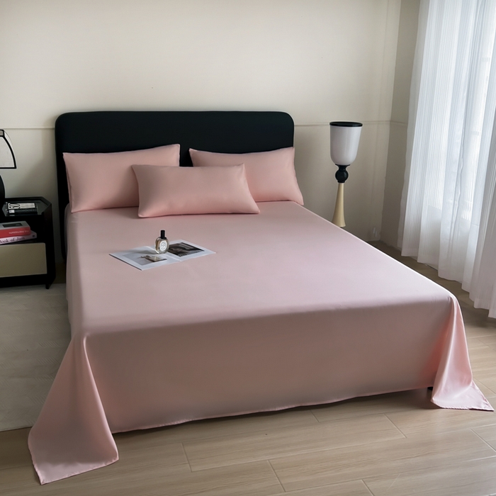 91家纺网 家纺一手货源 找家纺 汣沐生活 2025新款A类亲肤柔软床单 豆沙