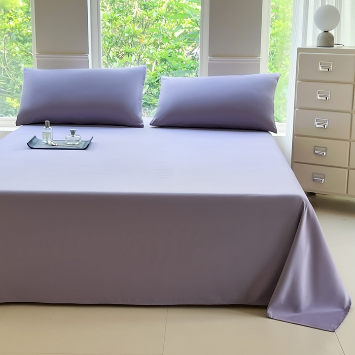 91家纺网 家纺一手货源 找家纺 汣沐生活 2025新款A类亲肤柔软床单 紫