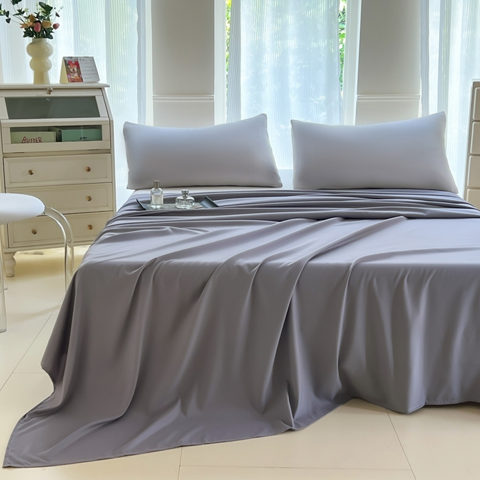 91家纺网 家纺一手货源 找家纺 汣沐生活 2025新款A类亲肤柔软床单 深灰