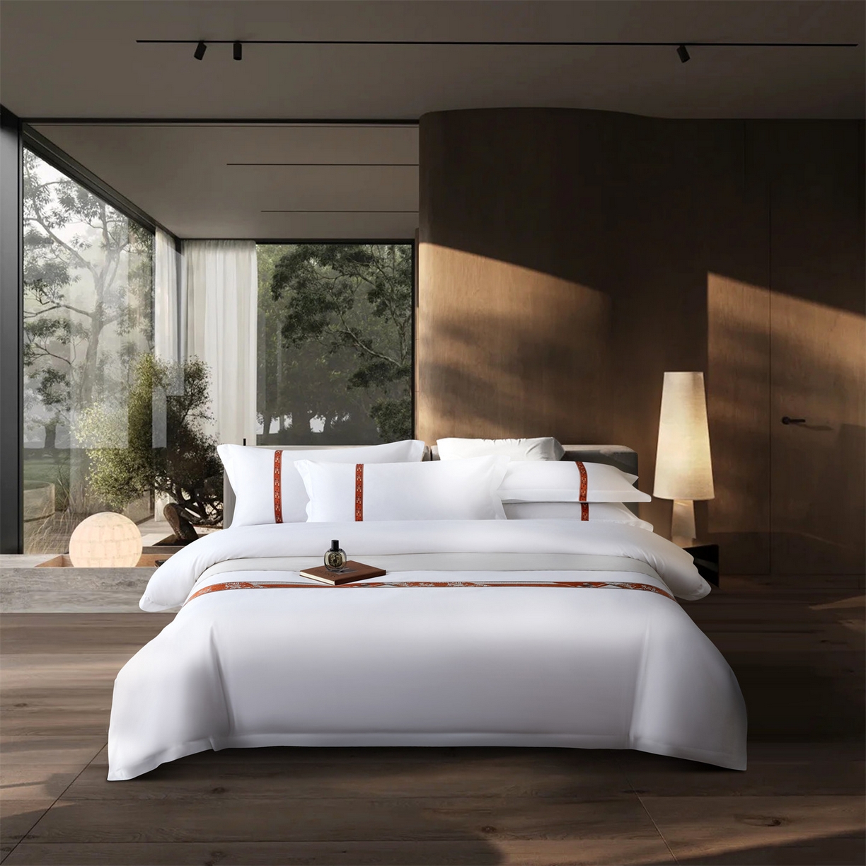 91家纺网 家纺一手货源 找家纺 （总）罗菲尼酒店用品 2025新款高仿棉织带款酒店宾馆四件套