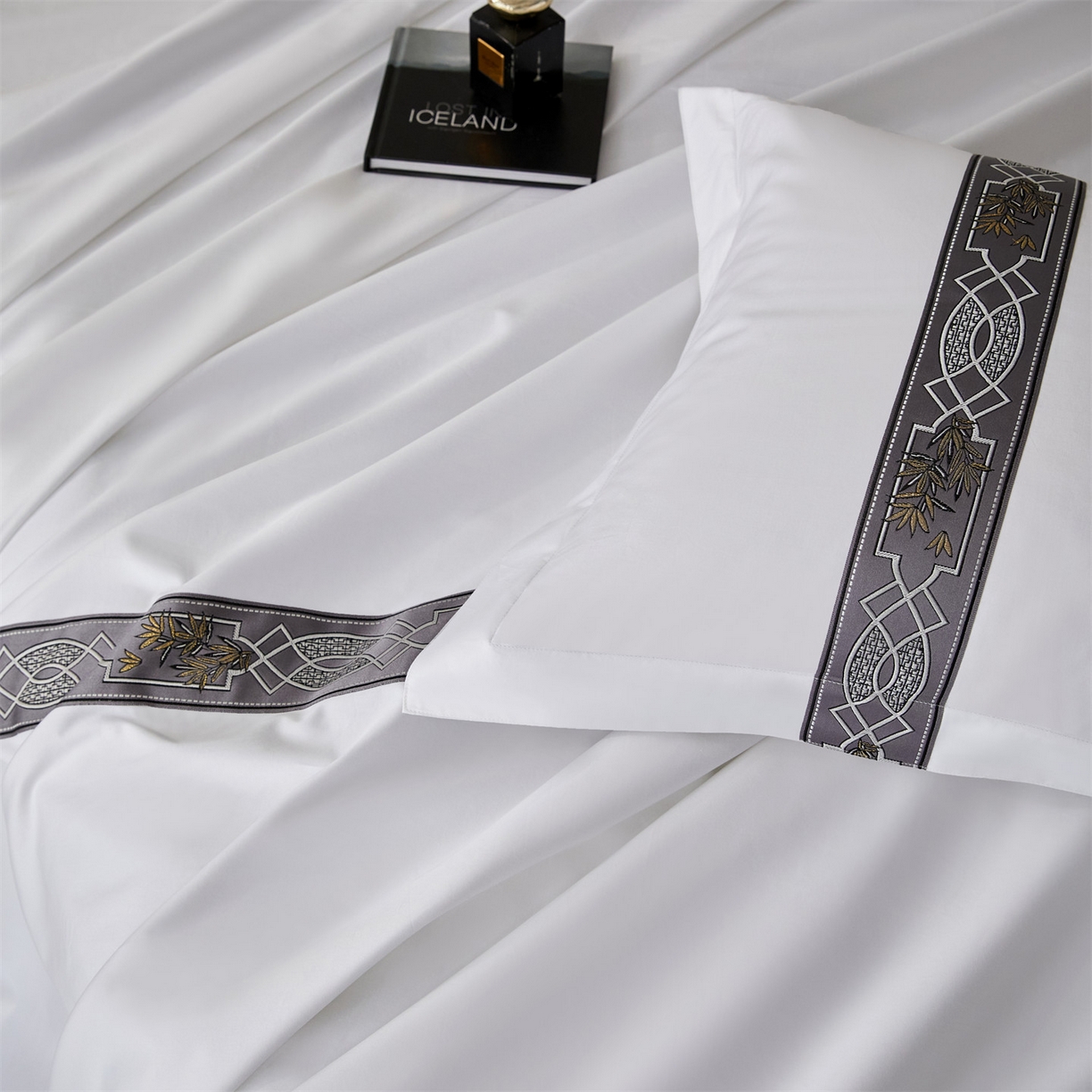 91家纺网 家纺一手货源 找家纺 罗菲尼酒店用品 2025新款高仿棉织带款酒店宾馆四件套 星辰