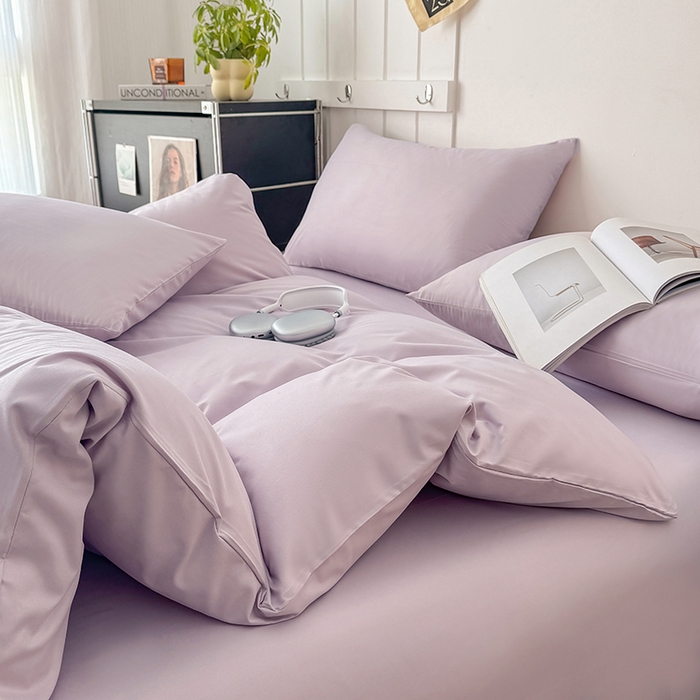 91家纺网 家纺一手货源 找家纺 （总）汣沐生活 2025新款化纤纯色四件套系列