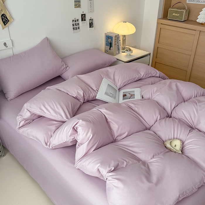 91家纺网 家纺一手货源 找家纺 （总）汣沐生活 2025新款化纤纯色四件套系列