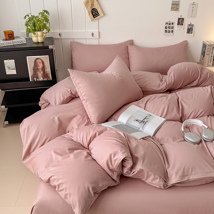 91家纺网 家纺一手货源 找家纺 （总）汣沐生活 2025新款化纤纯色四件套系列