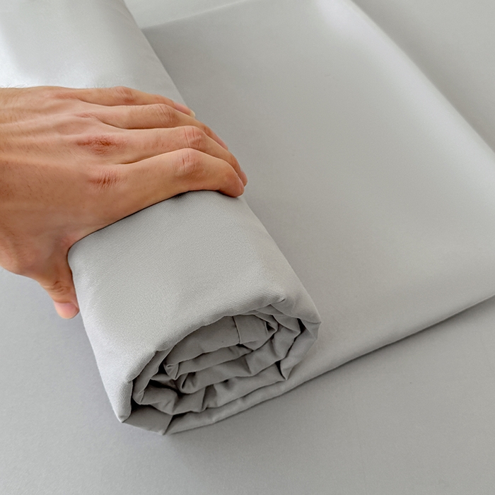 91家纺网 家纺一手货源 找家纺 汣沐生活 2025新款化纤纯色四件套系列 奶油椰灰