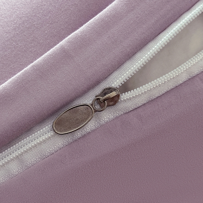 91家纺网 家纺一手货源 找家纺 汣沐生活 2025新款化纤纯色四件套系列 薰衣草紫