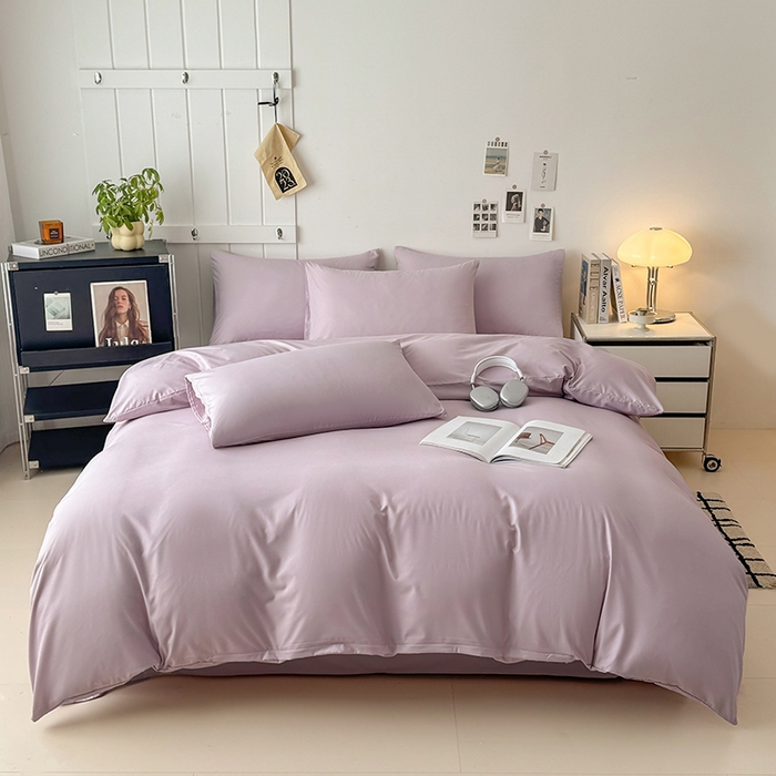 91家纺网 家纺一手货源 找家纺 （总）汣沐生活 2025新款化纤纯色四件套系列