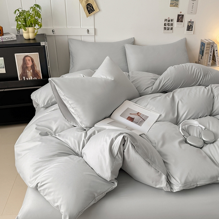 91家纺网 家纺一手货源 找家纺 （总）汣沐生活 2025新款化纤纯色四件套系列