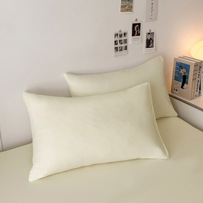 91家纺网 家纺一手货源 找家纺 汣沐生活 2025新款化纤纯色四件套系列 芝士布丁