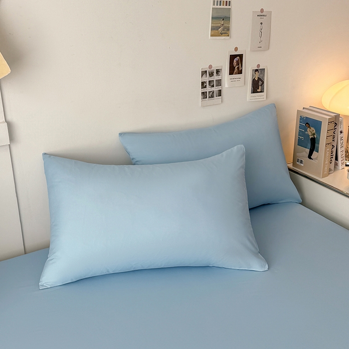 91家纺网 家纺一手货源 找家纺 汣沐生活 2025新款化纤纯色四件套系列 海盐可可