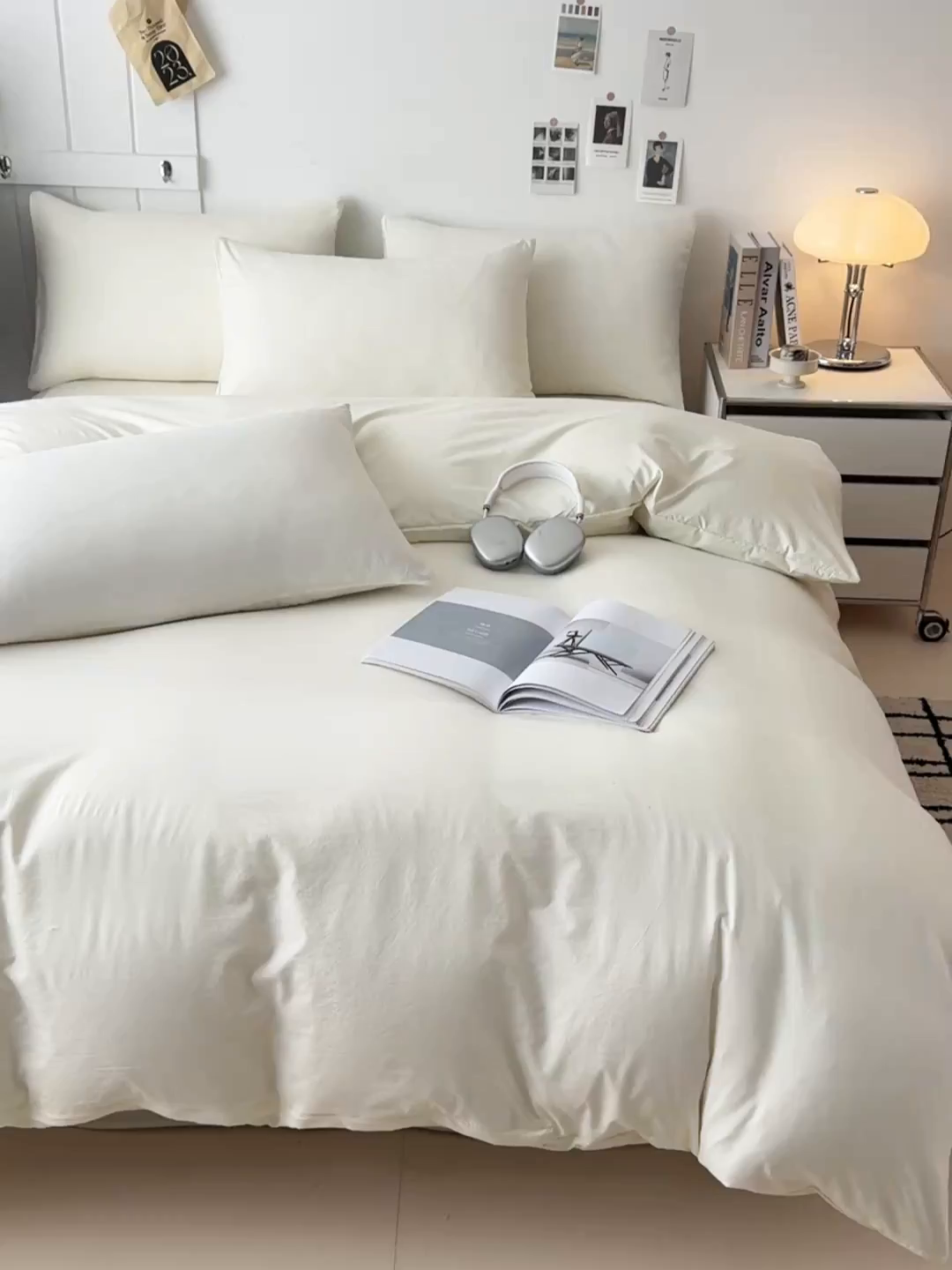 91家纺网 家纺一手货源 找家纺 汣沐生活 2025新款化纤纯色四件套系列 芝士布丁