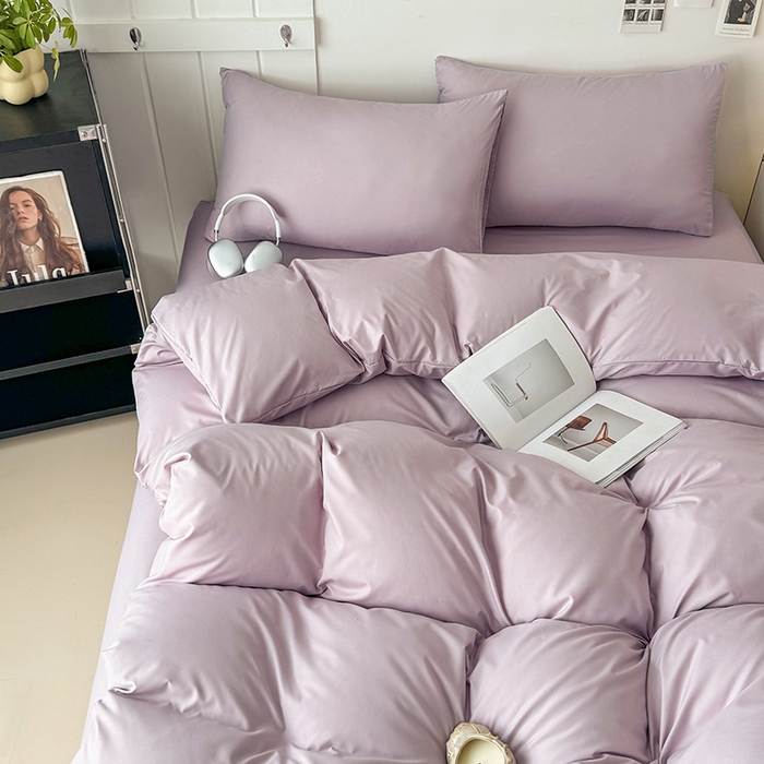 91家纺网 家纺一手货源 找家纺 （总）汣沐生活 2025新款化纤纯色四件套系列