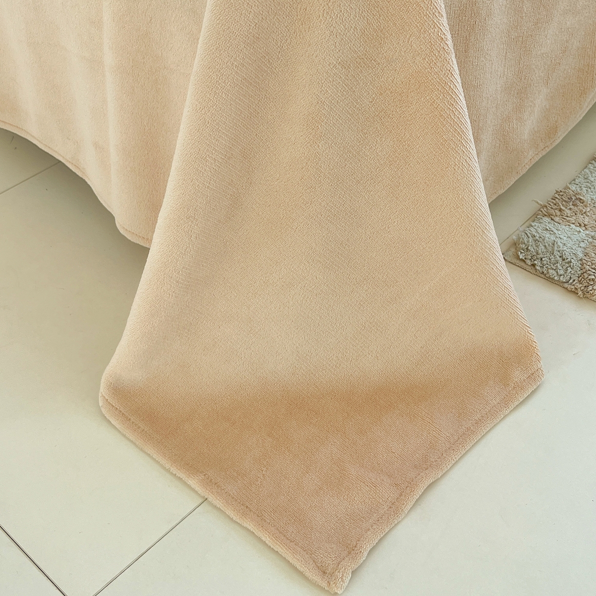 91家纺网 家纺一手货源 找家纺 汣沐生活 2025新款牛奶绒双拼四件套系列 抹茶奶咖