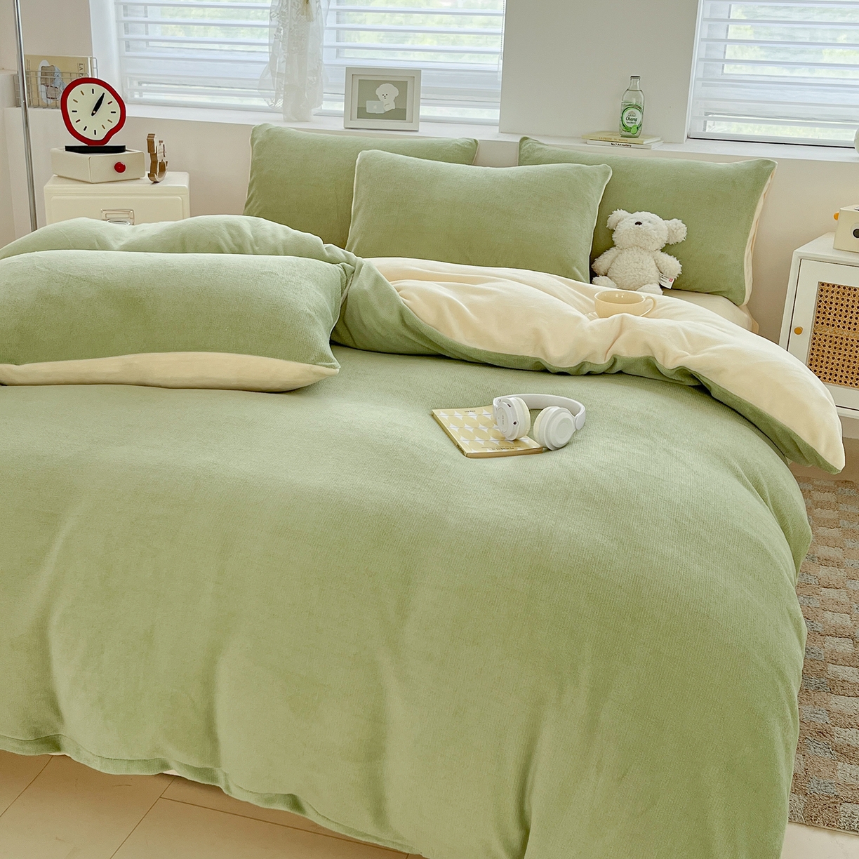 91家纺网 家纺一手货源 找家纺 （总）汣沐生活 2025新款牛奶绒双拼四件套系列