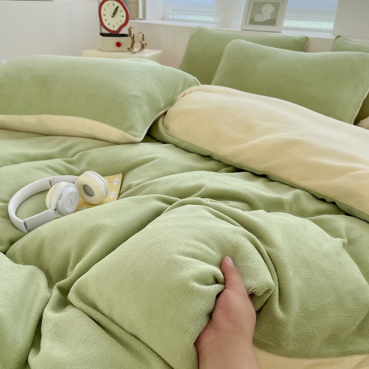 91家纺网 家纺一手货源 找家纺 （总）汣沐生活 2025新款牛奶绒双拼四件套系列