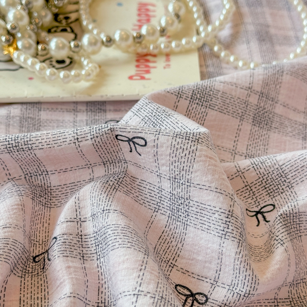 91家纺网 家纺一手货源 找家纺 汣沐生活 2025新款A类木棉双层纱印花床笠 云梦蝶结