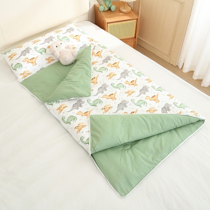 91家纺网 家纺一手货源 找家纺 （总）麦吻儿童家居 2025新款儿童全棉睡袋男孩女孩午托防踢被40支纯棉床品被子睡袋两用可机洗