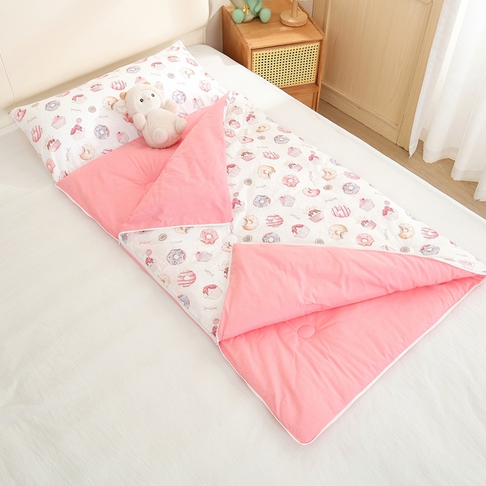 91家纺网 家纺一手货源 找家纺 （总）麦吻儿童家居 2025新款儿童全棉睡袋男孩女孩午托防踢被40支纯棉床品被子睡袋两用可机洗