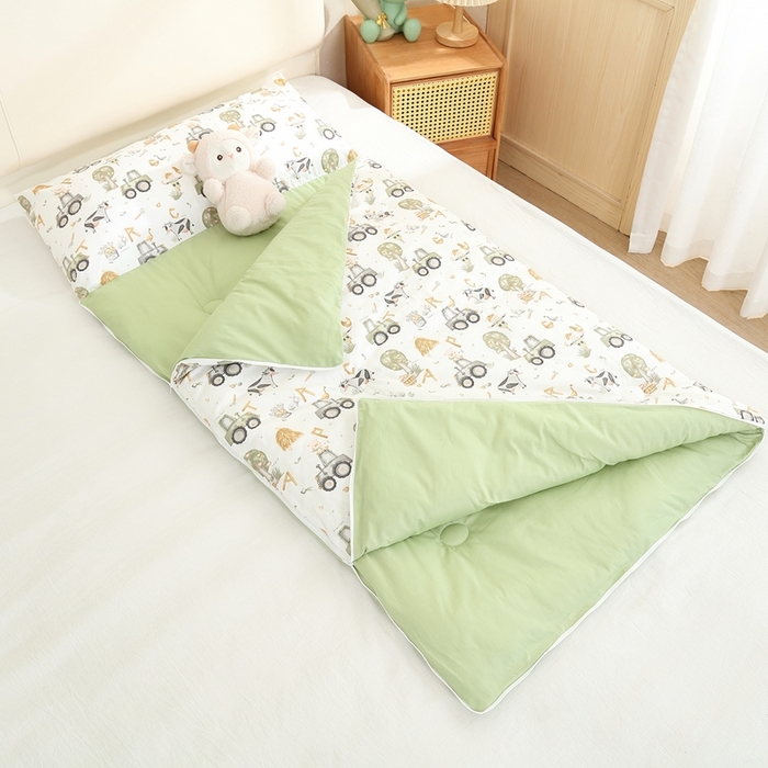 91家纺网 家纺一手货源 找家纺 （总）麦吻儿童家居 2025新款儿童全棉睡袋男孩女孩午托防踢被40支纯棉床品被子睡袋两用可机洗