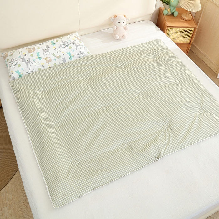 91家纺网 家纺一手货源 找家纺 麦吻儿童家居 2025新款儿童全棉睡袋男孩女孩午托防踢被40支纯棉床品被子睡袋两用可机洗 梦幻森林