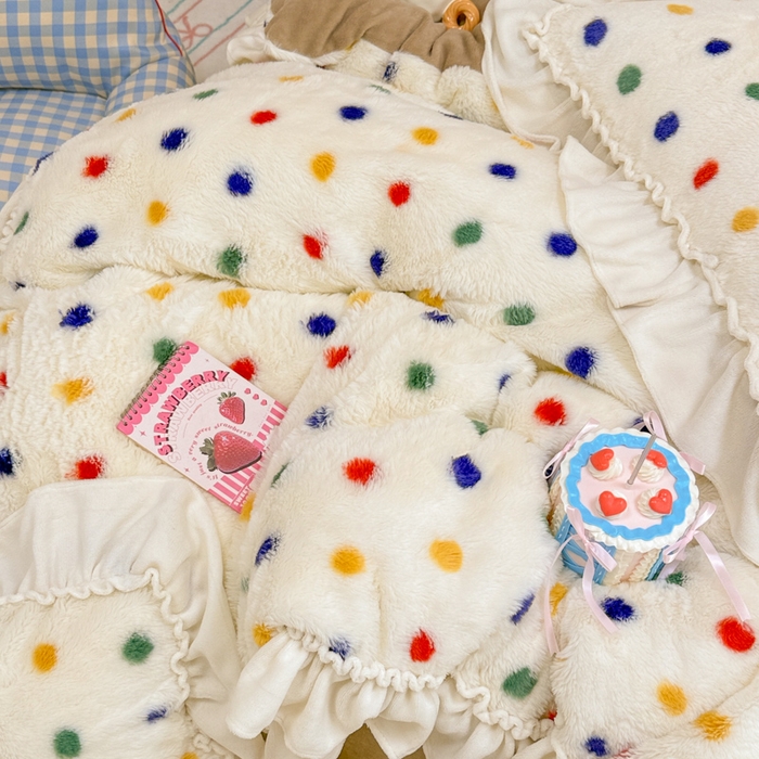 91家纺网 家纺一手货源 找家纺 （总）米莱家纺 2025新款兔毛绒花边牛奶绒四件套