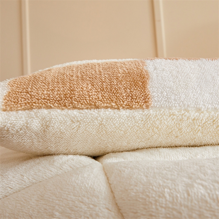 91家纺网 家纺一手货源 找家纺 爱屋及屋 2025新款北极绒双面绒牛奶绒棋盘格冬被被子被芯 棋盘-咖白格