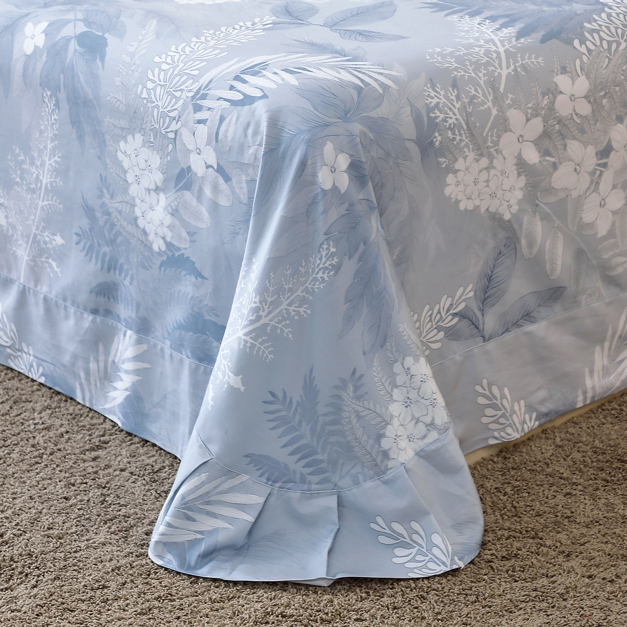 91家纺网 家纺一手货源 找家纺 馨雅家纺 2025新款全棉磨毛数码印花单品床单 沐川-兰