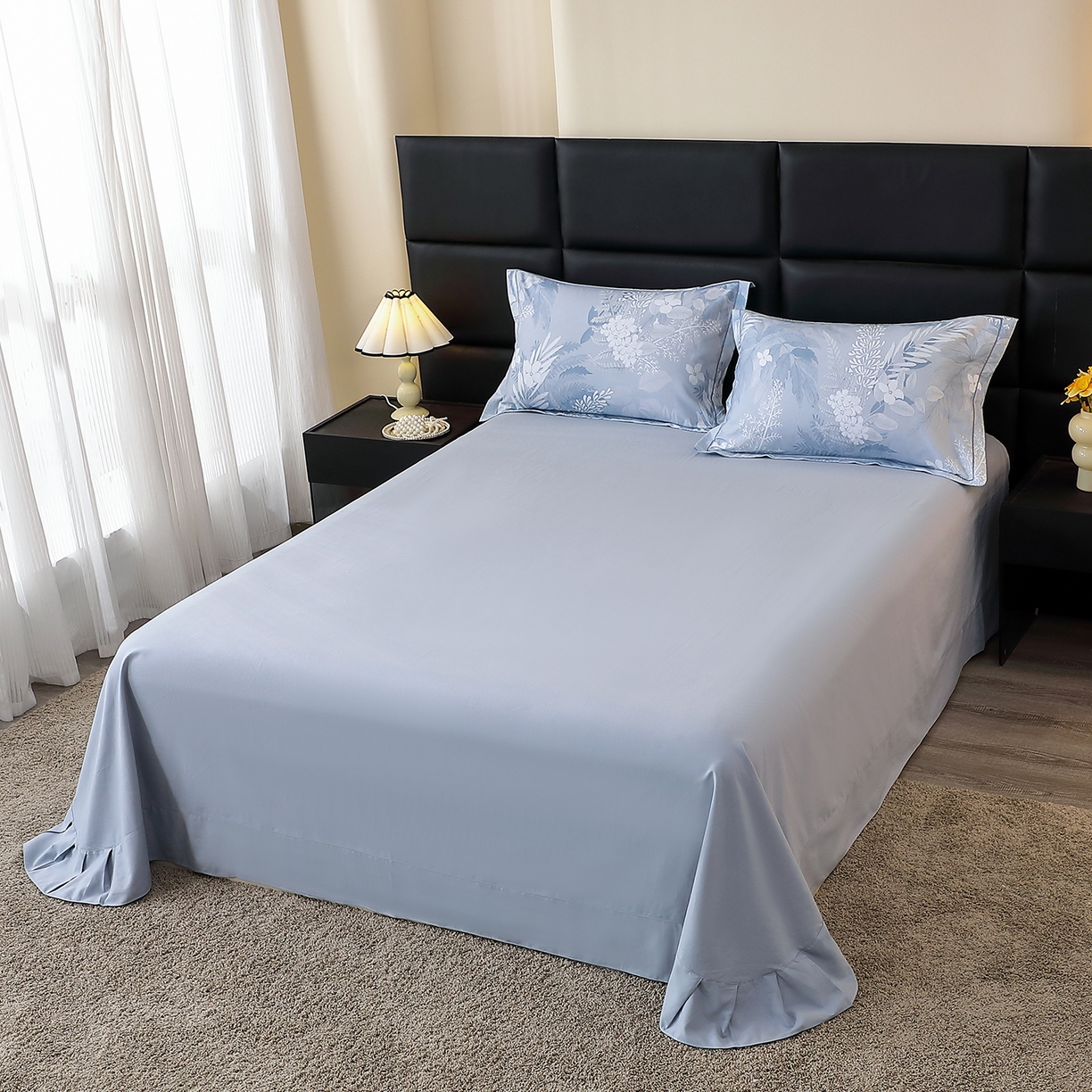 91家纺网 家纺一手货源 找家纺 馨雅家纺 2025新款全棉磨毛数码印花单品床单 沐川-兰