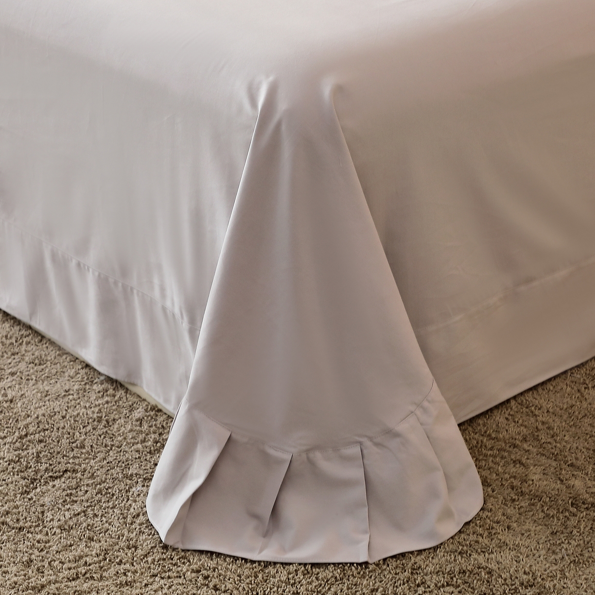 91家纺网 家纺一手货源 找家纺 馨雅家纺 2025新款全棉磨毛数码印花单品床单 晴岛晚风-灰