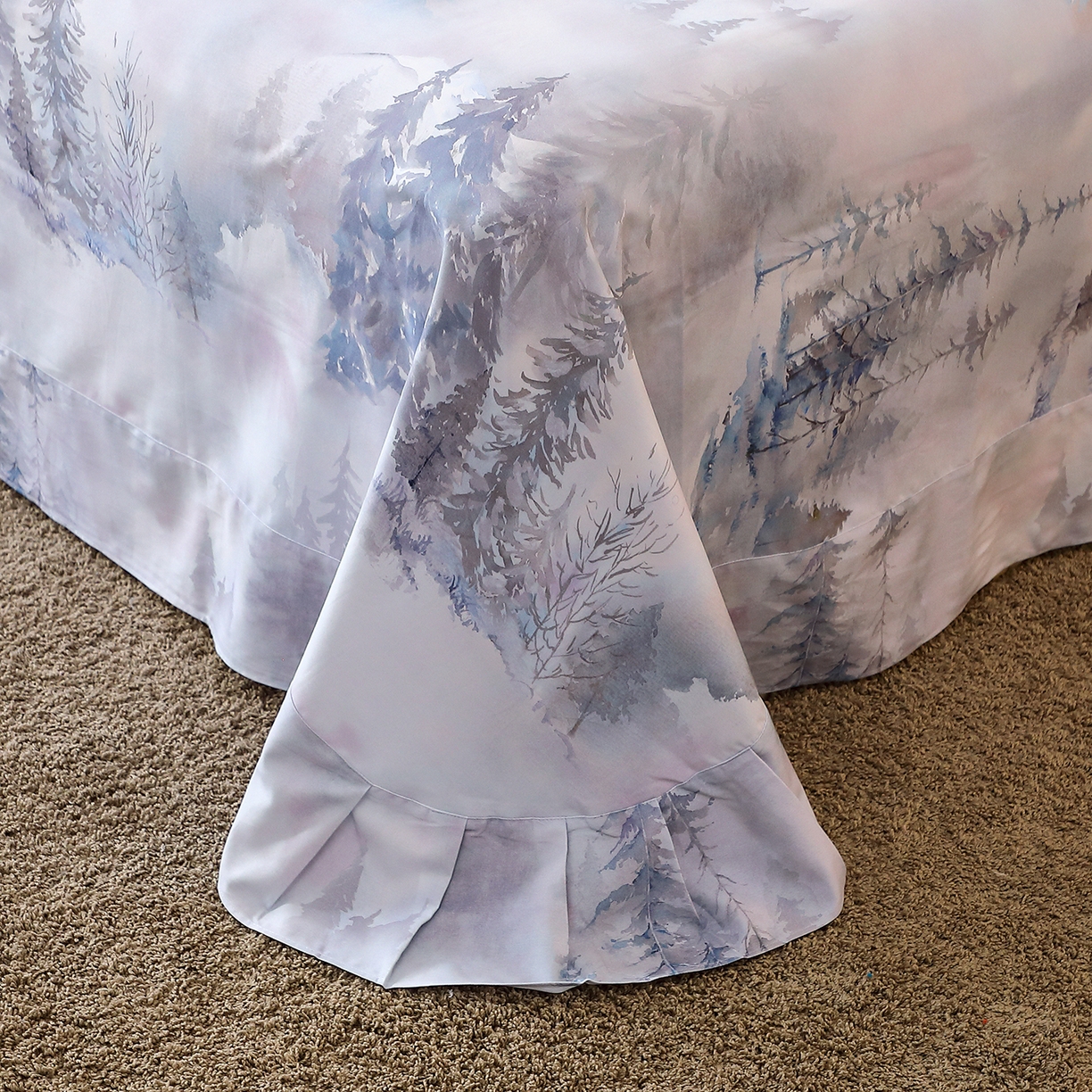 91家纺网 家纺一手货源 找家纺 馨雅家纺 2025新款全棉磨毛数码印花单品床单 秋居-灰