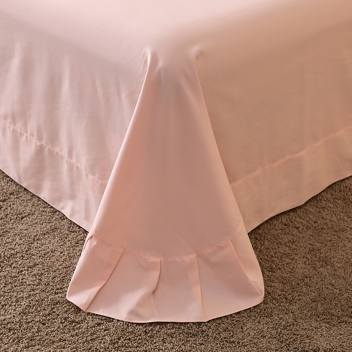 91家纺网 家纺一手货源 找家纺 馨雅家纺 2025新款全棉磨毛数码印花单品床单 一隅花町-粉