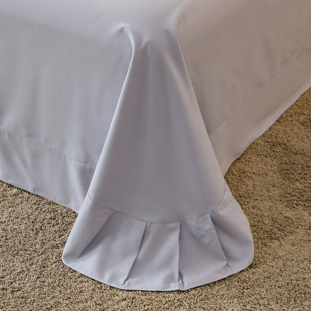 91家纺网 家纺一手货源 找家纺 馨雅家纺 2025新款全棉磨毛数码印花单品床单 遇见-灰