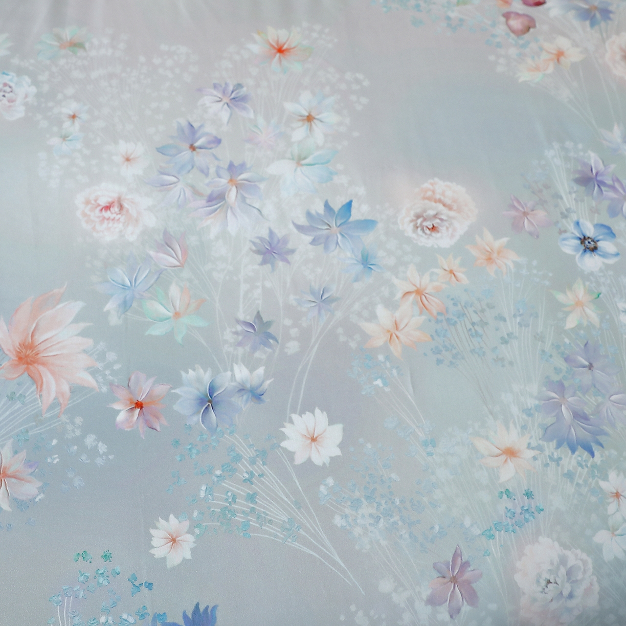 91家纺网 家纺一手货源 找家纺 馨雅家纺 2025新款全棉磨毛数码印花单品床单 云茉花间-兰