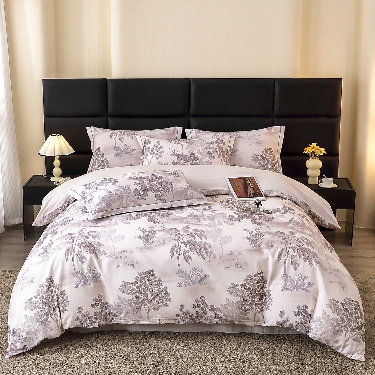 91家纺网 家纺一手货源 找家纺 （总）馨雅家纺 2025新款全棉磨毛数码印花四件套